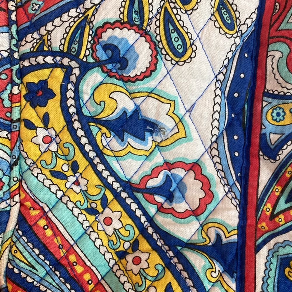 Retired Vera Bradley vintage Marina Paisley tote bag quilted cotton cross body - Picture 10 of 14